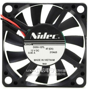 Nidec D05X-12TL 12V 0.06A 2wires 3wires Cooling Fan