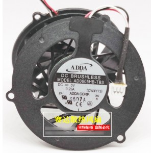 ADDA D0605HB-TB3 5V 0.25A 3wires Cooling Fan