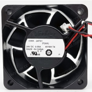 NIDEC D06T-24TL 03S 24V 0.05A 2wires Cooling Fan - New