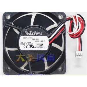 NIDEC D06K-24TS8 24V 0.06A 3wires Cooling Fan