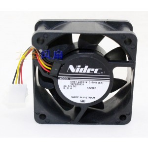 Nidec D06T-24TS14 01BH1 24.5V 0.11A 4wires cooling fan