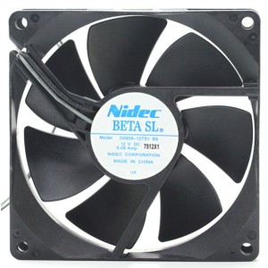 Nidec D0809-12TS1 12V 0.06A 2wires Cooling Fan