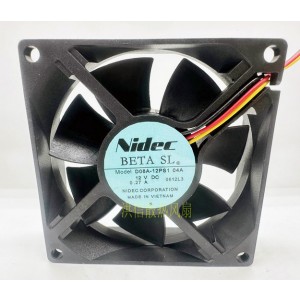 Nidec D08A-12PS1 12V 0.27A 3wires Cooling Fan 