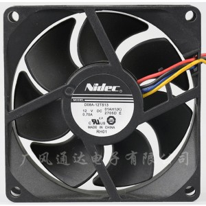NIDEC D08A-12TS13 12V 0.70A 4wires Cooling Fan