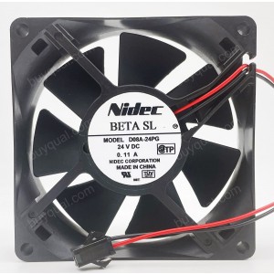 Nidec D08A-24PG 24V 0.11A 2wires 3wires Cooling Fan
