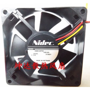 NIDEC D08A-24TS5 24V 0.23A 3wires Cooling Fan 
