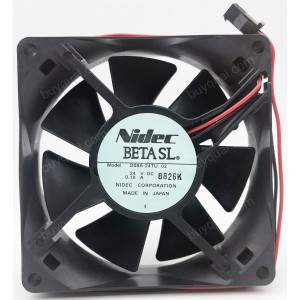 Nidec D08A-24TS1 24V 0.12A 2wires Cooling Fan