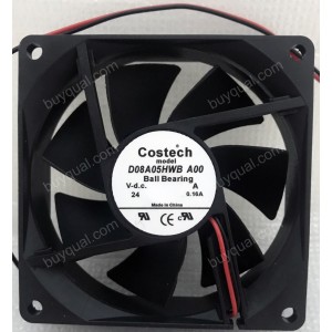 COSTECH D08A05HWB 24V 0.16A 2wires Cooling Fan 
