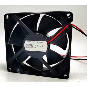 Nidec D08K-12PS7 01(AX) 12V 0.03A 2wires Cooling Fan