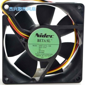 Nidec D08T-24TG 24V 0.09A 3wires cooling fan