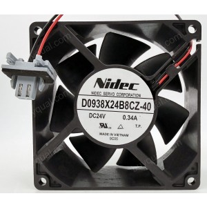 SERVO D0938X24B8CZ-40 24V 0.34A 2wires Cooling Fan - New