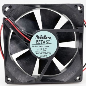 Nidec D09T-12PH 12V 0.17A 2wires cooling fan