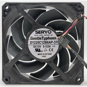 SERVO D1225C12B6AP-37 12V 0.123A 3wires Cooling Fan - Original New