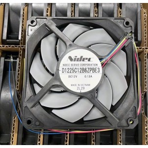 Nidec D1225C12B6ZPBE3 12V 0.13A 4wires Cooling Fan 
