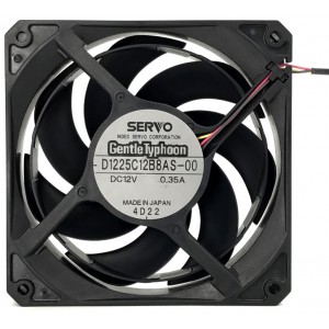 SERVO D1225C12B8AS-00 12V 0.35A 3wires Cooling Fan 