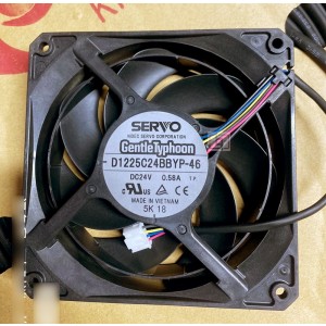 SERVO D1225C24BBYP-46 D1225C24BBYP46 24V 0.58A 4wires Cooling Fan 