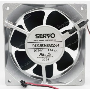 SERVO D1238B24BACZ-64 24V 1.1A 2wires cooling fan - Used Refurbished