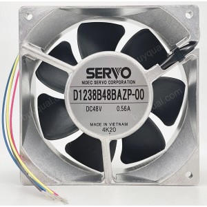 SERVO D1238B48BAZP-00 48V 0.56A 4wires Cooling Fan - Original New