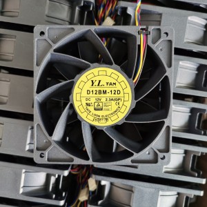 Y.L FAN D12BM-12D 12V 2.3A 4wires Cooling Fan - NEW