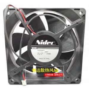 NIDEC D12E-24PG 24V 0.37A 3 wires Cooling Fan