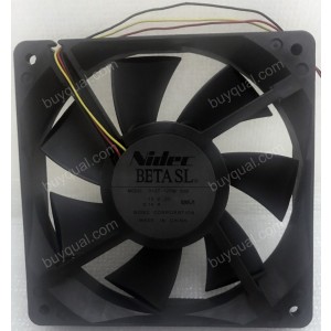 Nidec D12T-12PM 12V 0.16A 1.92W 3wires 2wires Cooling Fan - New 