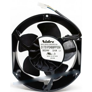 Nidec D1751P24B8PP356 24V 3.4A 4wires Cooling Fan 