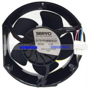 SERVO D1751P24B9DS321 24V 4.6A 4wires Cooling Fan - Original New