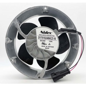 SERVO D1751S24B6CZ-16 24V 1.8A 43.2W 2wires Cooling Fan