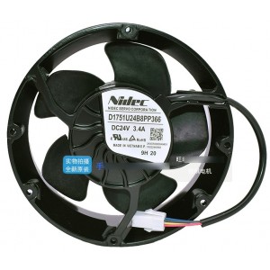 NIDEC D1751U24B8PP366 D1751U24B8CP377 24V 3.4A 4wires Cooling Fan - Original New