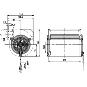 Ebmpapst D2D133-AB02-07 400V 0.42A 270W Cooling Fan - New