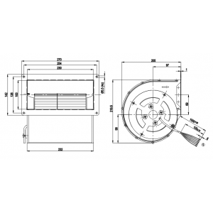 Ebmpapst D2D146-AA02-13 M2D068-EC 400V 0.47A 290W Cooling Fan with TOP - New
