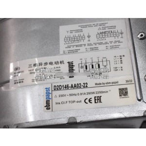 Ebmpapst D2D146-AA02-22 230V 0.81A 290W 4wires Cooling Fan - New
