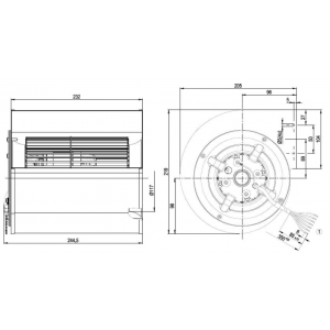 Ebmpapst D2D146-AF02-14 230/400V 0.61A 410W 7wires Cooling Fan - New