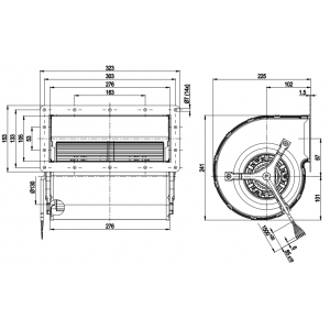 Ebmpapst D2D160-BE02-03 400V 1.28/1.7A 700/1055W Cooling Fan - New