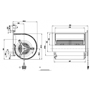 Ebmpapst D2D160-BE02-09 M2D074-LA 400V 1.28/1.7A 700/1055W Cooling Fan - New