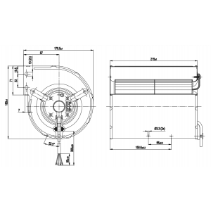 Ebmpapst D2E133-AM52-C2 230V 0.84/0.88A 190/200W Cooling Fan - New