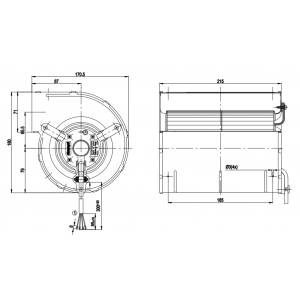 Ebmpapst D2E133-AM67-64 D2E133-AM67-64/A01 115V 1.66A 190W Cooling Fan - New
