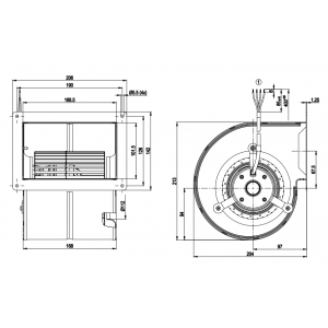 Ebmpapst D2E133-CI33-A6 M2E068-CF 230V 0.66/0.72A 150/165W 4wires Cooling Fan - New