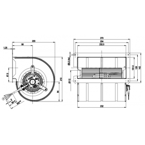 Ebmpapst D2E133-DM47-H2 230V 0.75/0.82A 175/185W Cooling Fan - New