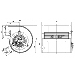 Ebmpapst D2E133-DM52-60 230V 1.12A 255W 4wires Cooling Fan
