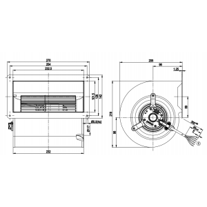 Ebmpapst D2E146-AP47-79 230V 1.31/1.45A 300/330W 6wires Cooling Fan with TOP