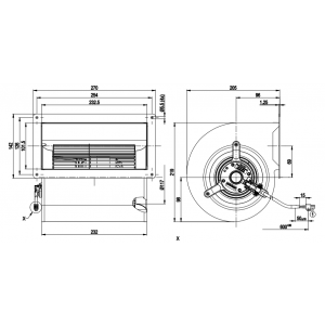Ebmpapst D2E146-AP50-C5 230V 1.10/1.50A 250/340W 4wires Cooling Fan - NEW