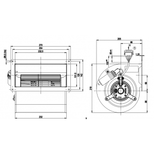 Ebmpapst D2E146-AP50-E5 230V 1.1/1.50A 250/340W Cooling Fan - New