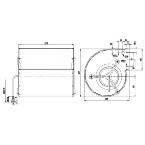 Ebmpapst D2E160-AB01-06 230V 1.8A 410W Cooling Fan - New