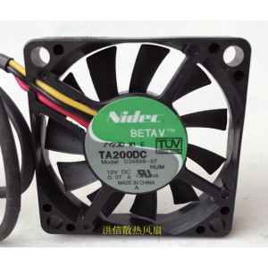 Nidec D34666-57 12V 0.07A  2wires Cooling Fan