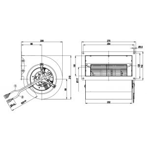 Ebmpapst D3G146-AH50-13 M3G074-CF 200-277V 1.2A 165W 7wires Cooling Fan - New