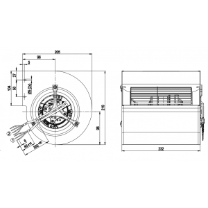 Ebmpapst D3G146-AL02-02 200-240V 1.35A 165W 7wires Cooling Fan