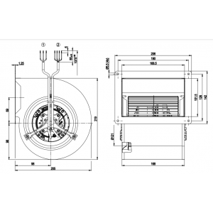 Ebmpapst D3G146-AM02-10 200-240V 1.32A 162W 7wires Cooling Fan - New
