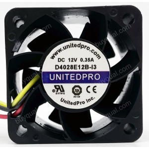 UNITEDPRO D4028E12B-13 12V 0.35A 3wires Cooling Fan