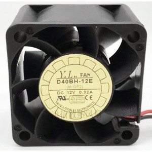 Y.L.FAN D40BH-12E 12V 0.32A 2wires Cooling Fan 